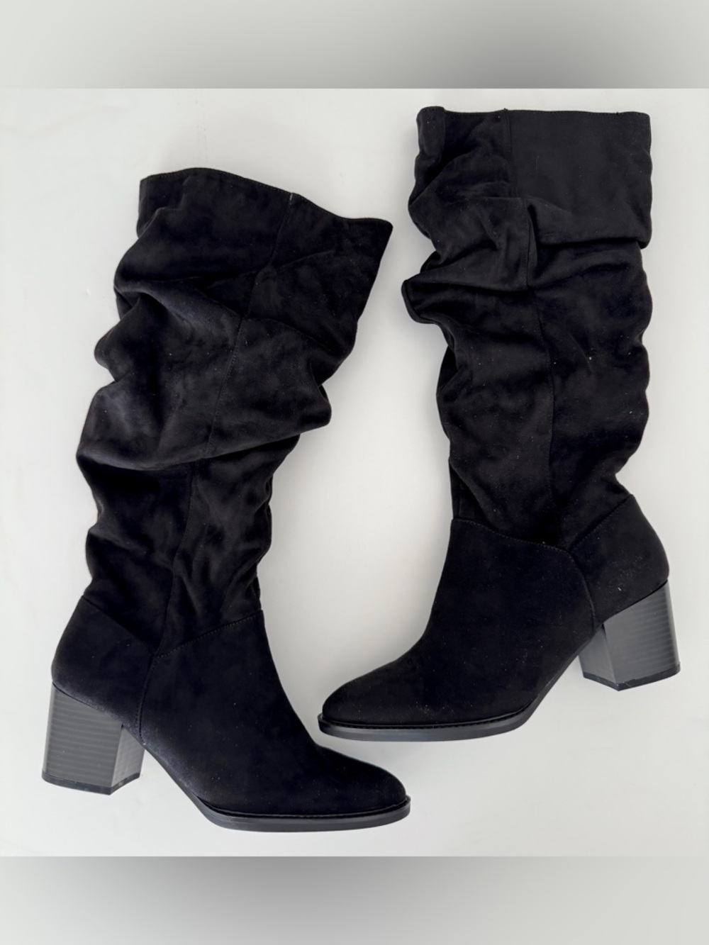 Style & Co Faux Suede Slouchy Mid-Calf Boots, Size 8 - NWOB